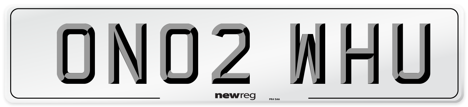ON02 WHU Number Plate from New Reg